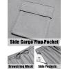 imageCOOFANDY Mens Shirt and Shorts Set 2 Piece Fashion Summer Tracksuits Cotton Oversized TShirts Cargo Shorts OutfitsLight Grey