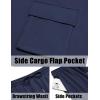 imageCOOFANDY Mens Shirt and Shorts Set 2 Piece Fashion Summer Tracksuits Cotton Oversized TShirts Cargo Shorts OutfitsNavy Blue