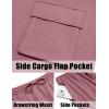 imageCOOFANDY Mens Shirt and Shorts Set 2 Piece Fashion Summer Tracksuits Cotton Oversized TShirts Cargo Shorts OutfitsPurple Red