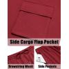 imageCOOFANDY Mens Shirt and Shorts Set 2 Piece Fashion Summer Tracksuits Cotton Oversized TShirts Cargo Shorts OutfitsRed
