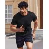 imageCOOFANDY Mens Swim Shirt UPF 50 Sun Protection Rash Guard Short Sleeve Athletic Quick Dry Beach Fishing T ShirtsBlack