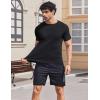 imageCOOFANDY Mens Swim Shirt UPF 50 Sun Protection Rash Guard Short Sleeve Athletic Quick Dry Beach Fishing T ShirtsBlack