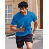 imageCOOFANDY Mens Swim Shirt UPF 50 Sun Protection Rash Guard Short Sleeve Athletic Quick Dry Beach Fishing T ShirtsBlue