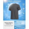 imageCOOFANDY Mens Swim Shirt UPF 50 Sun Protection Rash Guard Short Sleeve Athletic Quick Dry Beach Fishing T ShirtsDark Gray