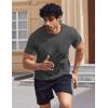 imageCOOFANDY Mens Swim Shirt UPF 50 Sun Protection Rash Guard Short Sleeve Athletic Quick Dry Beach Fishing T ShirtsDark Gray