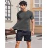 imageCOOFANDY Mens Swim Shirt UPF 50 Sun Protection Rash Guard Short Sleeve Athletic Quick Dry Beach Fishing T ShirtsDark Gray