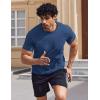 imageCOOFANDY Mens Swim Shirt UPF 50 Sun Protection Rash Guard Short Sleeve Athletic Quick Dry Beach Fishing T ShirtsDenim Blue