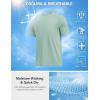 imageCOOFANDY Mens Swim Shirt UPF 50 Sun Protection Rash Guard Short Sleeve Athletic Quick Dry Beach Fishing T ShirtsIce Green