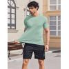 imageCOOFANDY Mens Swim Shirt UPF 50 Sun Protection Rash Guard Short Sleeve Athletic Quick Dry Beach Fishing T ShirtsIce Green