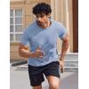 imageCOOFANDY Mens Swim Shirt UPF 50 Sun Protection Rash Guard Short Sleeve Athletic Quick Dry Beach Fishing T ShirtsLight Blue