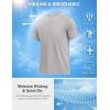 imageCOOFANDY Mens Swim Shirt UPF 50 Sun Protection Rash Guard Short Sleeve Athletic Quick Dry Beach Fishing T ShirtsLight Gray