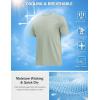 imageCOOFANDY Mens Swim Shirt UPF 50 Sun Protection Rash Guard Short Sleeve Athletic Quick Dry Beach Fishing T ShirtsLight Green