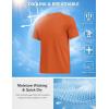 imageCOOFANDY Mens Swim Shirt UPF 50 Sun Protection Rash Guard Short Sleeve Athletic Quick Dry Beach Fishing T ShirtsOrange