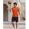 imageCOOFANDY Mens Swim Shirt UPF 50 Sun Protection Rash Guard Short Sleeve Athletic Quick Dry Beach Fishing T ShirtsOrange