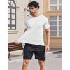 imageCOOFANDY Mens Swim Shirt UPF 50 Sun Protection Rash Guard Short Sleeve Athletic Quick Dry Beach Fishing T ShirtsWhite
