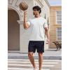 imageCOOFANDY Mens Swim Shirt UPF 50 Sun Protection Rash Guard Short Sleeve Athletic Quick Dry Beach Fishing T ShirtsWhite