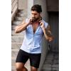 imageCOOFANDY Mens Workout Hooded Tank Tops 2 Pack Zip Up Sleeveless Gym Shirts Muscle Cut Off T Shirt Bodybuilding HoodiesLight GreySky Blue2pcs