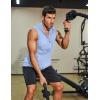 imageCOOFANDY Mens Workout Hooded Tank Tops 2 Pack Zip Up Sleeveless Gym Shirts Muscle Cut Off T Shirt Bodybuilding HoodiesLight GreySky Blue2pcs