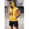imageCOOFANDY Mens Workout Hooded Tank Tops 2 Pack Zip Up Sleeveless Gym Shirts Muscle Cut Off T Shirt Bodybuilding HoodiesYellow1pcs