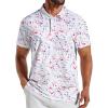 imageCOOFANDY Mens Golf Polo Shirts Short Sleeve Quick Dry Performance Moisture Wicking Golf Shirts Casual Print Collared ShirtA Colored Dots