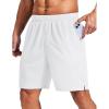 imageCOOFANDY Mens Gym Athletic Shorts with Zipper Pockets Quick Dry 7 Workout Running Training ShortsWhite