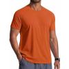 imageCOOFANDY Mens Swim Shirt UPF 50 Sun Protection Rash Guard Short Sleeve Athletic Quick Dry Beach Fishing T ShirtsOrange